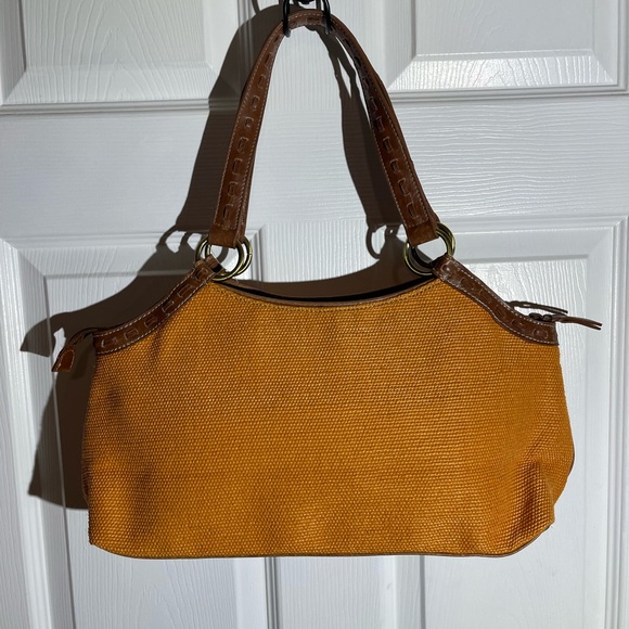 Fossil Relic Belize Woven Straw & Leather Tote NWT - Picture 3 of 12